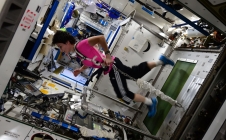 L'astronaute italienne Samantha Cristoforetti dans l'ISS
